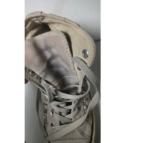 Converse Chuck Taylor All Star High Top Gray Suede 6.5 Stud Sneaker Punk Indie - Picture 7 of 7